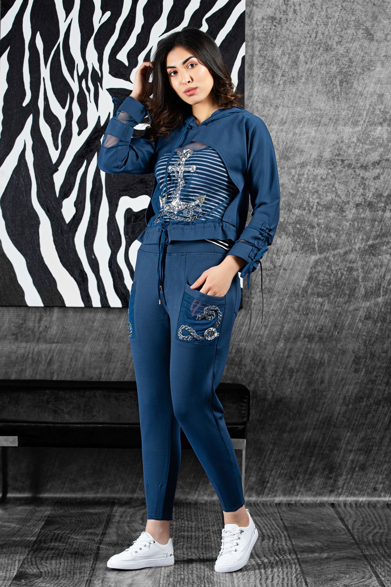 Anchor Co-Ord Set Jeans Blue