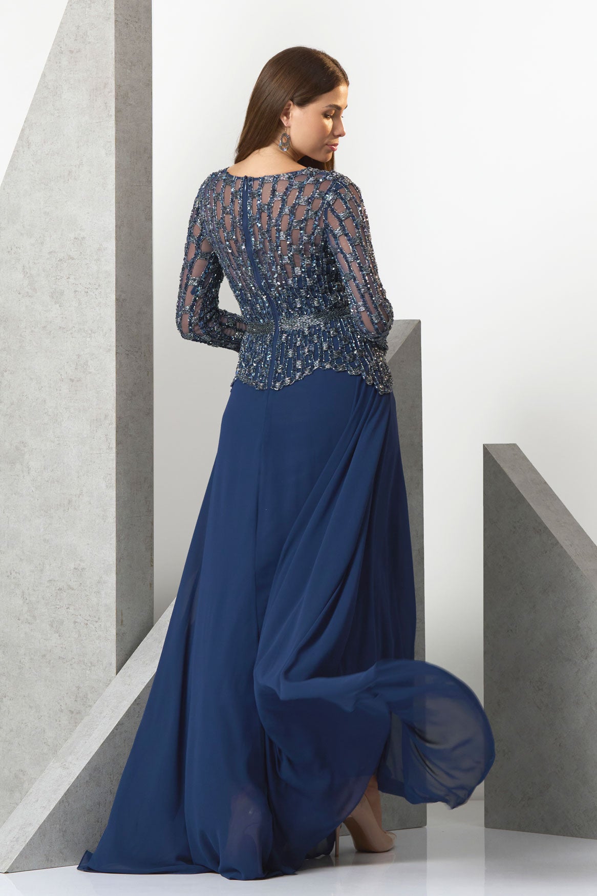 Sequin Dress Long Sleeve V Neck Formal Dress Avigal V-neck Peplum Evening Gown Sequin Dress Long Sleeve V Neck Formal Dress Avigal V-neck Peplum Evening Gown